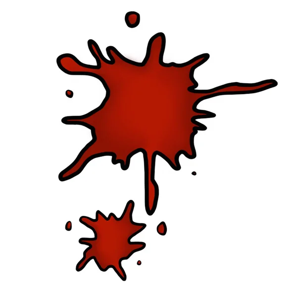 Sangre Roja Splat Ilustración — Foto de Stock