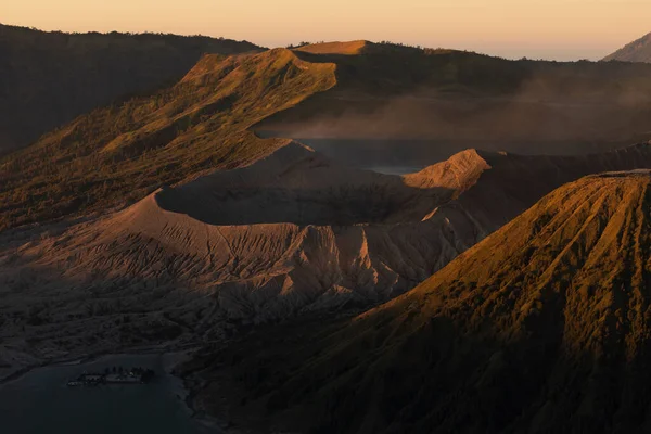 Сонячний Підйом Поблизу Діючого Вулкана Бромо Масиву Тенггер Східній Яві — стокове фото