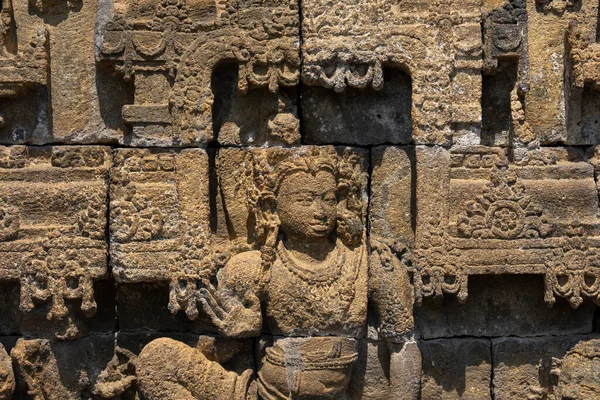 Raffigurazioni Scene Mitologiche Della Vita Buddha Correlati Sotto Forma Rilievi — Foto Stock