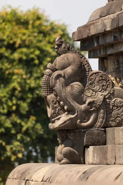 Detail Gargoyle Called Makara Carved Stone Water Spout Borobudur Temple — Stock Photo, Image