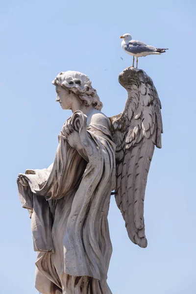 Roma Italia Juni 2010 Salah Satu Patung Malaikat Terkenal Yang — Stok Foto
