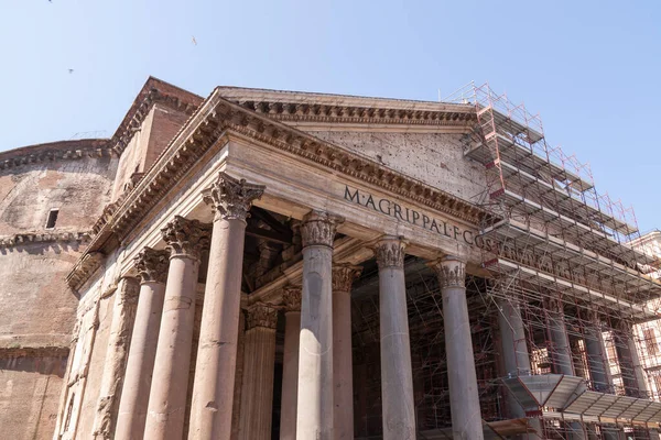 Roma Itália Junho 2010 Panteão Basílica Santa Maria Rotonda Parcialmente — Fotografia de Stock