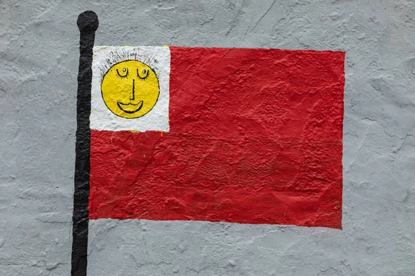 대만의 국기를 양식의 그림이 그려졌다 — 스톡 사진