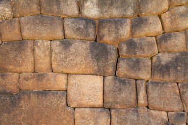 Machu Picchu, Peru - 6 Nisan 2014: Machu Picchu, Peru 'daki İnka medeniyetinin mimari ve binalarının ayrıntıları.