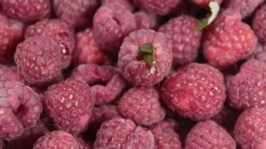 Olgun sulu ahududu tabakta yatıyor. Olgun organik ahududu yakından..