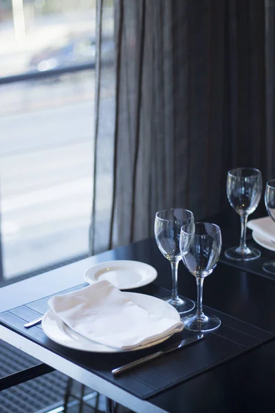 Restauracja Kawiarnia Luksusowy Hotel Ustawieniami Miejsce Śniadanie Lunch Kolację Wody — Zdjęcie stockowe