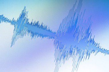 Ses ses dalgası stüdyo bilgisayar programı ekran gösterimleri ses dublaj vokal kaydı gelen ekranda düzenleme.