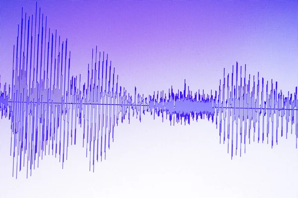 Audio Sound Wave Studio Bearbeitung Computerprogramm Bildschirm Zeigt Sounds Auf — Stockfoto