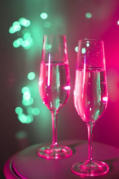 Champagne Bicchiere Spumante Prosecco Spumante Discoteca Party Bar Durante Matrimonio — Foto Stock