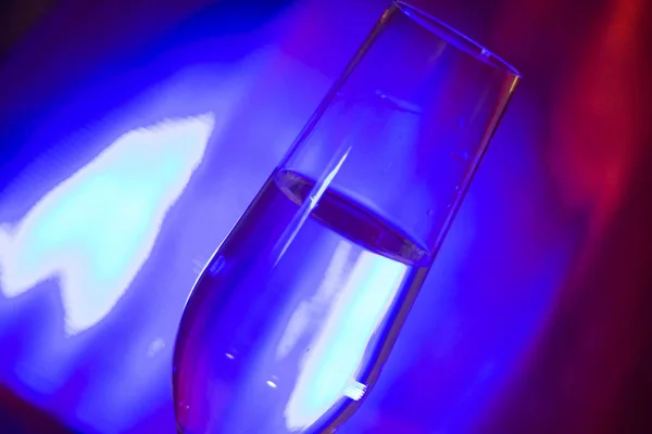 Champagner Sekt Glas Prosecco Cava Der Diskothek Party Bar Während — Stockfoto
