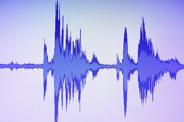 Audio Sonido Onda Estudio Edición Programa Computadora Pantalla Muestra Sonidos —  Fotos de Stock