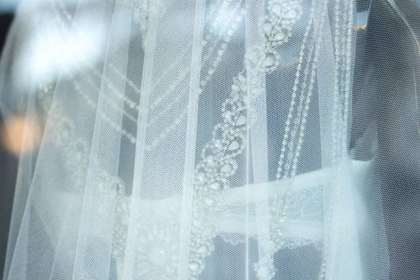 Bridal Shop Dummy Bride Mannequin Department Store White Wedding Dress — Stock Photo, Image