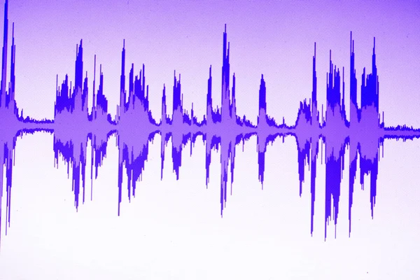 Audio Sonido Onda Estudio Edición Programa Computadora Pantalla Muestra Sonidos —  Fotos de Stock