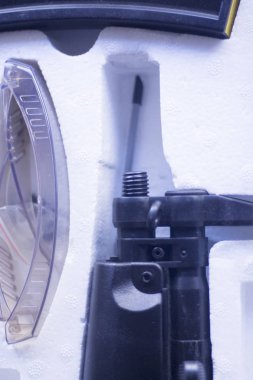 Yumuşak hava tabancası oyuncak plastik silah kutu set yeni.