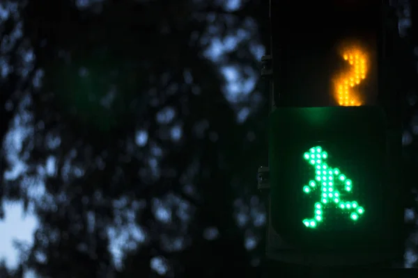 Zebra Övergångsställe Gatan Trafikljus För Fotgängare Att Korsa Vägen Med — Stockfoto