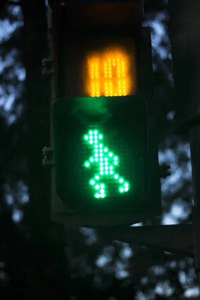 Zebra Övergångsställe Gatan Trafikljus För Fotgängare Att Korsa Vägen Med — Stockfoto