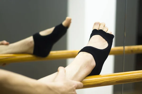 Pilates Balet Fitness Rozciąganie Joga Studio Siłownia Bar Sprzętu Tancerz — Zdjęcie stockowe