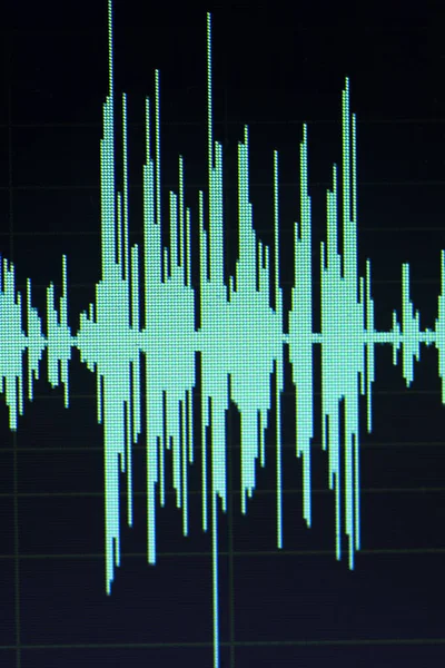 Audio Sonido Onda Estudio Edición Programa Computadora Pantalla Muestra Sonidos — Foto de Stock
