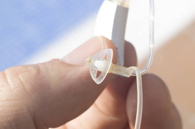 Modern kompakt dijital audiophone kulak işitme duymak sağır insanlar için.