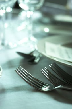 Düğün resepsiyonu ziyafet akşam yemeği parti masa yer ayarlarını lüks otel mekan olarak ayarla.