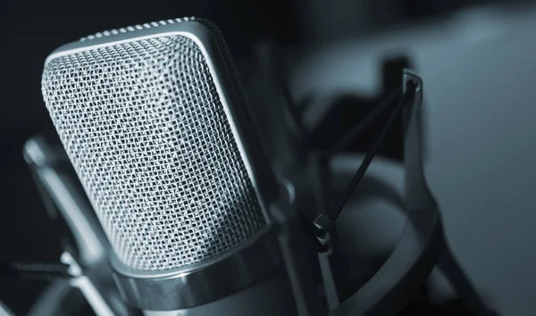 Ses stüdyo büyük diyafram ses mikrofon dublaj, şarkı ve aletleri için kayıt.