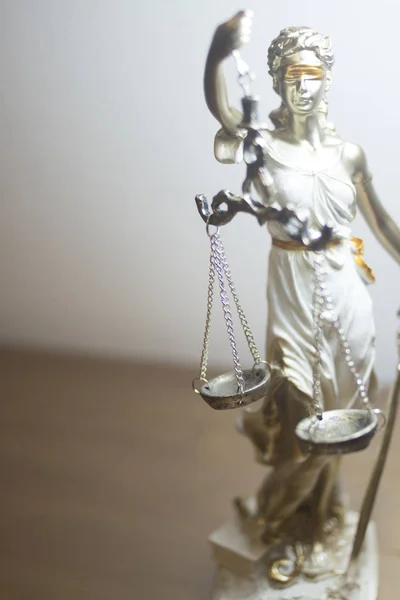 Avocats Juridique Aveugle Justice Statue Bronze Thématiques Échelles Dans Les — Photo