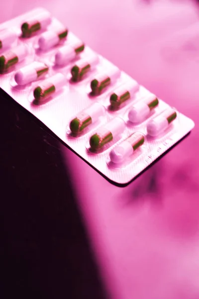 Drug Pillen Geneeskunde Blisterverpakking Van Farmaceutische Medicijnen — Stockfoto
