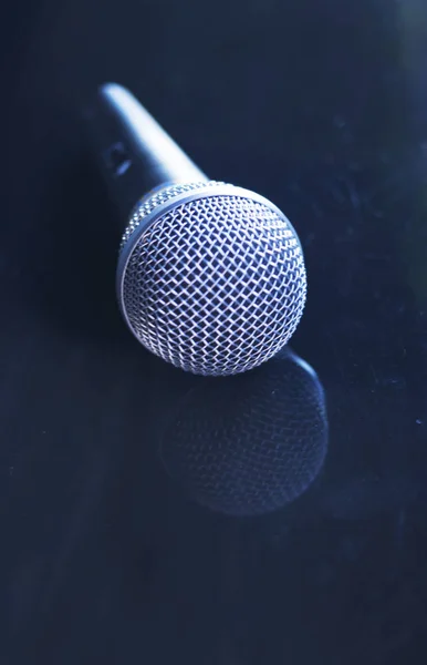 Singers Concert Stage Hand Held Microphone Singing Presentations Voiceovers — Stock Photo, Image