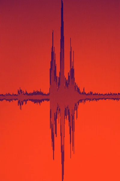 Аудіозвукова Студія Звукової Хвилі Редагує Комп Ютерні Програми Показує Звуки — стокове фото