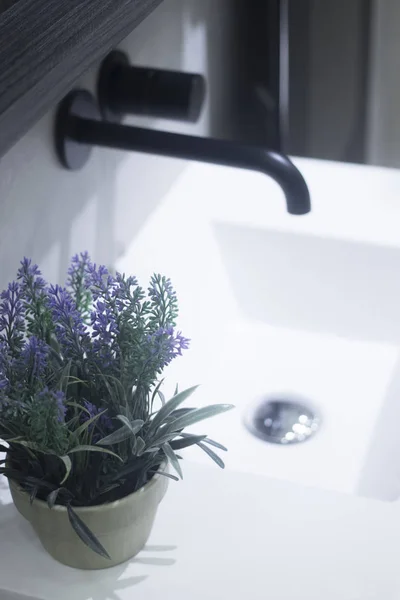 Bad Wasserhahn Waschbecken Showroom Anzeige Der Neuen Design Option Für — Stockfoto