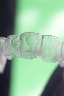 Görünmez plastik dirsek diş diş aligner ortodontik düzleştiriciler.
