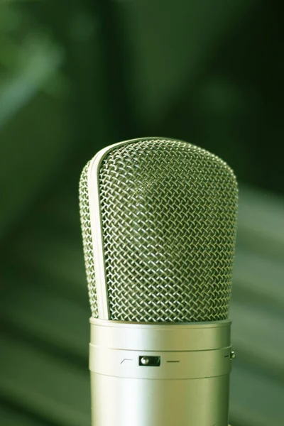 Dźwięku Nagrywania Mikrofon Studyjny Membranowe Głosu Voiceover Śpiewu Instrumentów — Zdjęcie stockowe