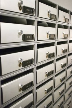 Sayılarla iç mektup kutuları bina konut daire blok.