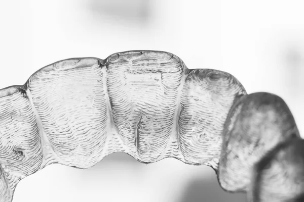 Invisible Plastic Bracket Teeth Dental Aligner Orthodontic Straighteners — Stock Photo, Image