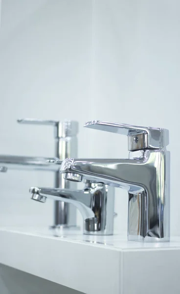Bathroom Tap Sink Showroom Display New Design Option Home Building — Stock Photo, Image