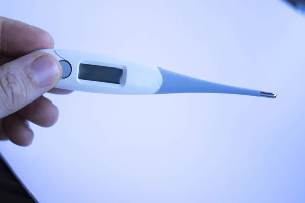 Ψηφιακό Ιατρικό Θερμόμετρο Μέσο Που Χρησιμοποιείται Από Γιατρό Νοσοκόμα Για — Φωτογραφία Αρχείου
