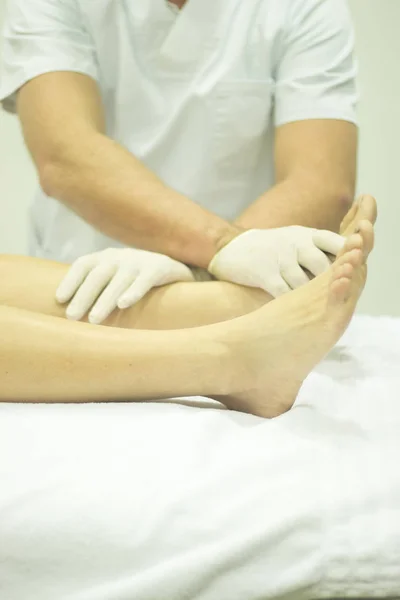 Physiotherapie Klinik Osteopathie Physiotherapeut Behandlung Von Verletzungen Des Patienten Chiropraktische — Stockfoto