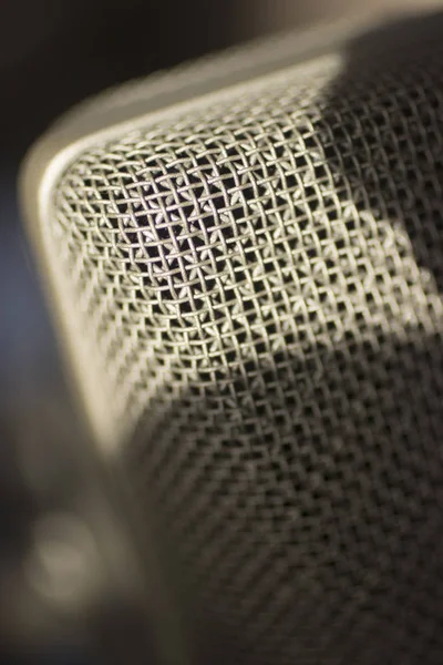 Ses Stüdyo Büyük Diyafram Ses Mikrofon Dublaj Şarkı Aletleri Için — Stok fotoğraf