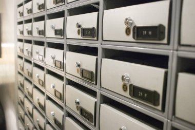 Sayılarla iç mektup kutuları bina konut daire blok.