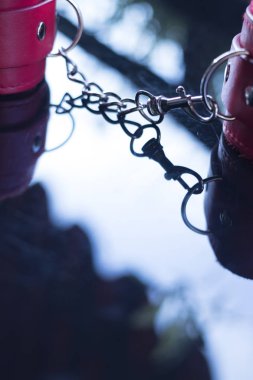 Deri esaret s & m kelepçe