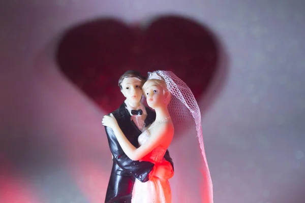 Wedding couple marriage dolls — Stock Photo, Image