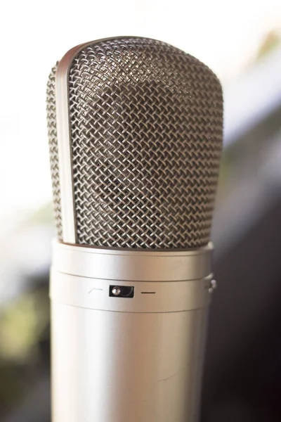 Nagrywanie studio głosu mikrofonu — Zdjęcie stockowe