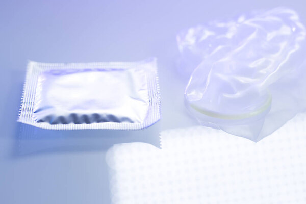 Rubber condom contraceptive