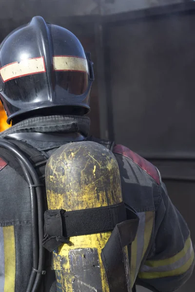 Exercício da estação de treino de bombeiros — Fotografia de Stock