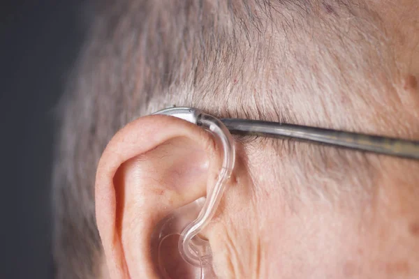 Man with hearing aid