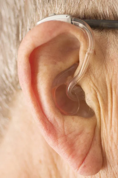 Man with hearing aid