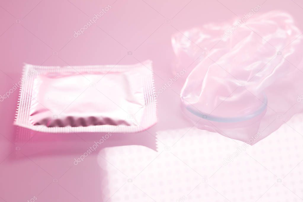 Rubber condom contraceptive