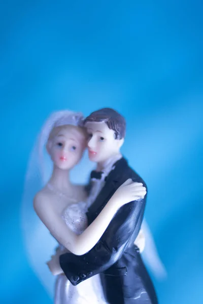 Esküvői pár házasság babák — Stock Fotó