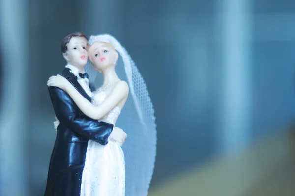 Wedding couple marriage dolls — Stock Photo, Image