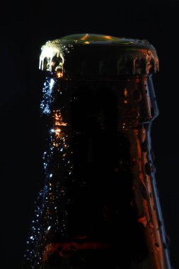 Buz bira şişesi kapağı yakın çekim ile